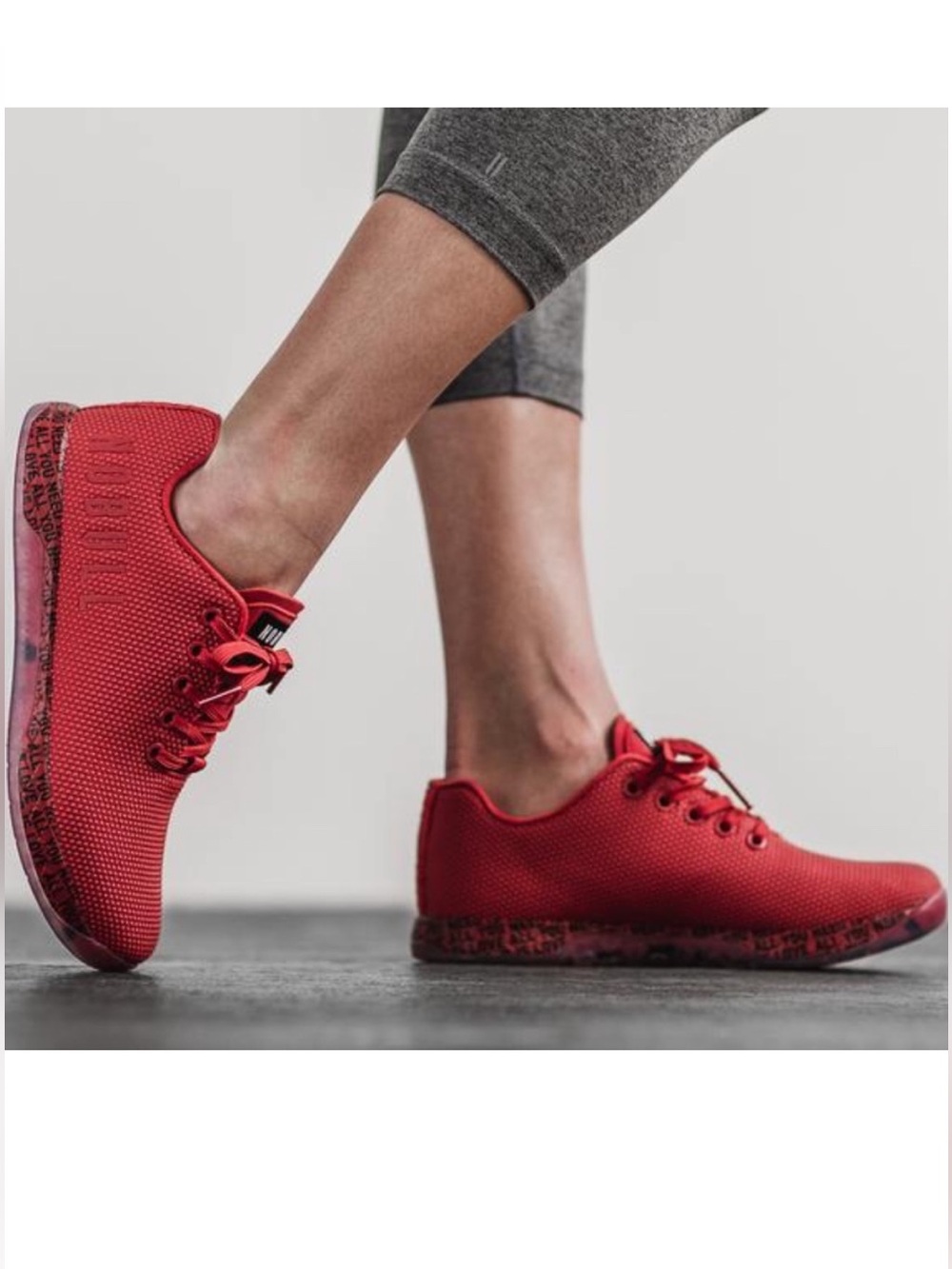 NO BULL all you need is love collection trainers size 8 red ruby super fabric